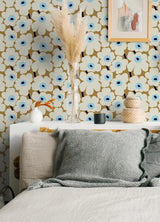 Brewster Home Fashions Marimekko Marimekko Nuwallpaper Flowers Beige Wallpaper