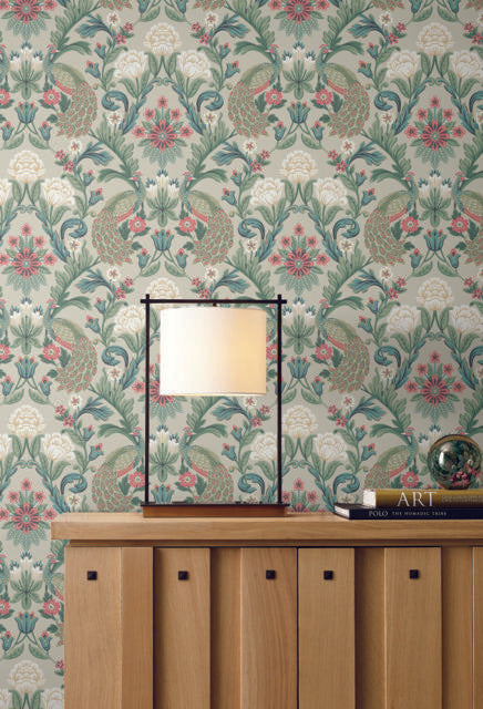 Ronald Redding Designs Plume Dynasty Taupe/Multi Wallpaper