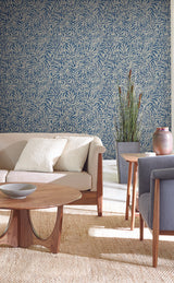 Ronald Redding Designs Rowan Dusty Blue Wallpaper