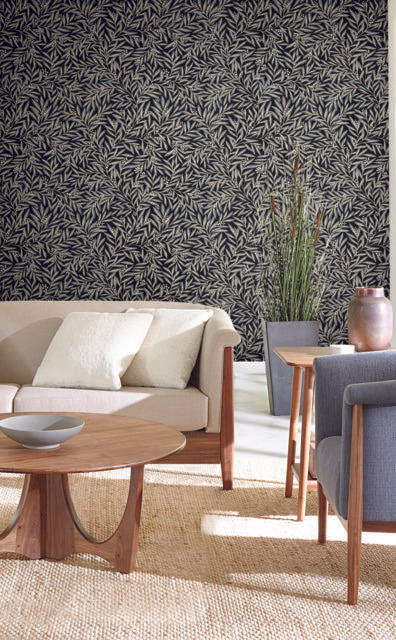 Ronald Redding Designs Rowan Black Wallpaper