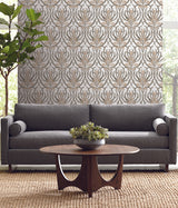 Ronald Redding Designs Calluna White/Taupe Wallpaper