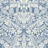 Ronald Redding Designs Lockwood Damask Blue Wallpaper