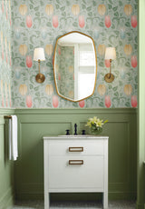 Ronald Redding Designs Canterbury Bells Sage Wallpaper