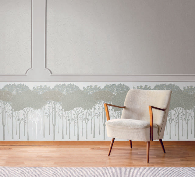 Ronald Redding Designs Oakwood Grove White Wallpaper