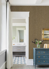 A-Street Prints Cixi Neutral Basketweave Wallpaper