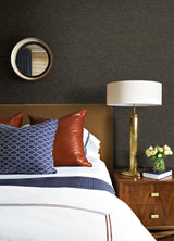 A-Street Prints Lixue Charcoal Paper Weave Wallpaper