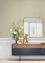 A-Street Prints Liqin Taupe String Wallpaper