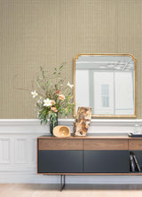 A-Street Prints Liqin Light Brown String Wallpaper