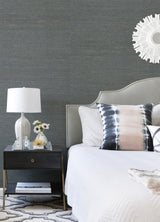 A-Street Prints Aiko Slate Sisal Wallpaper