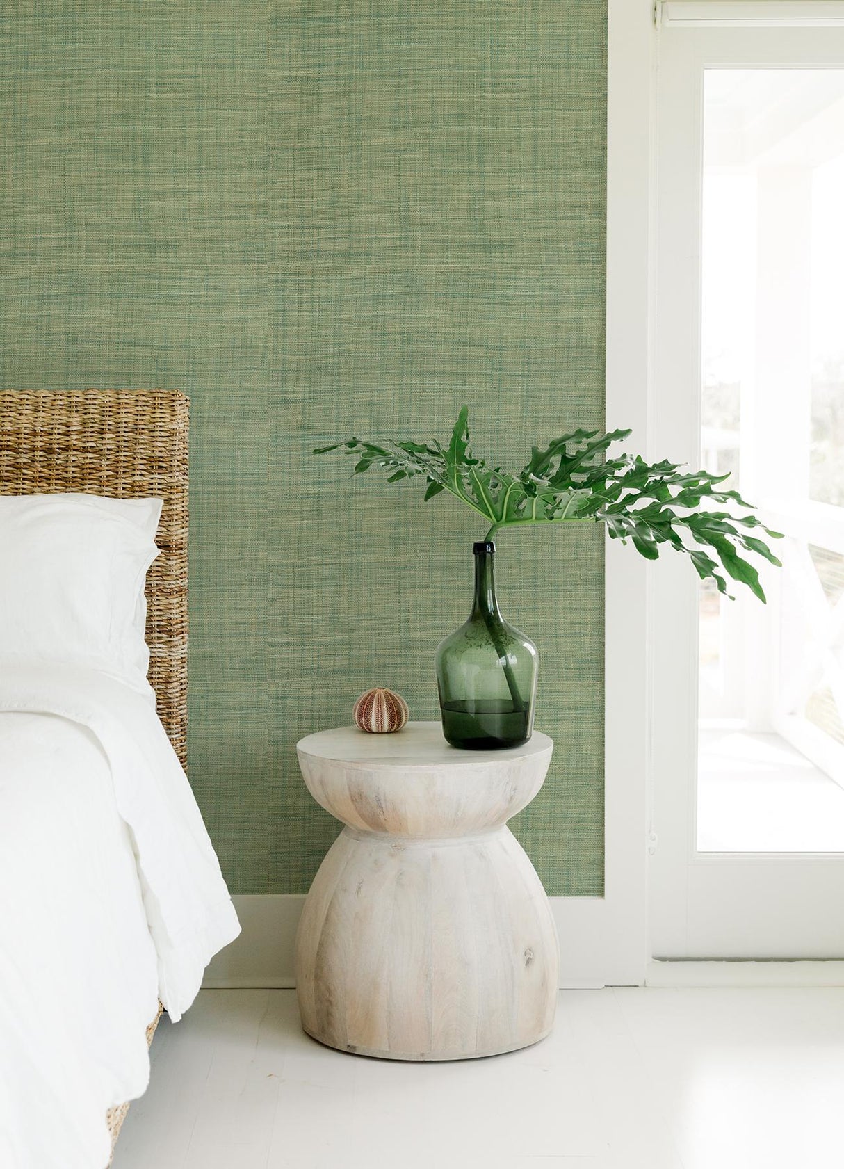A-Street Prints Cheng Jade Woven Grasscloth Wallpaper