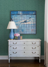 A-Street Prints Genji Teal Woven Wallpaper