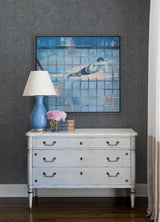 A-Street Prints Genji Blue Woven Wallpaper