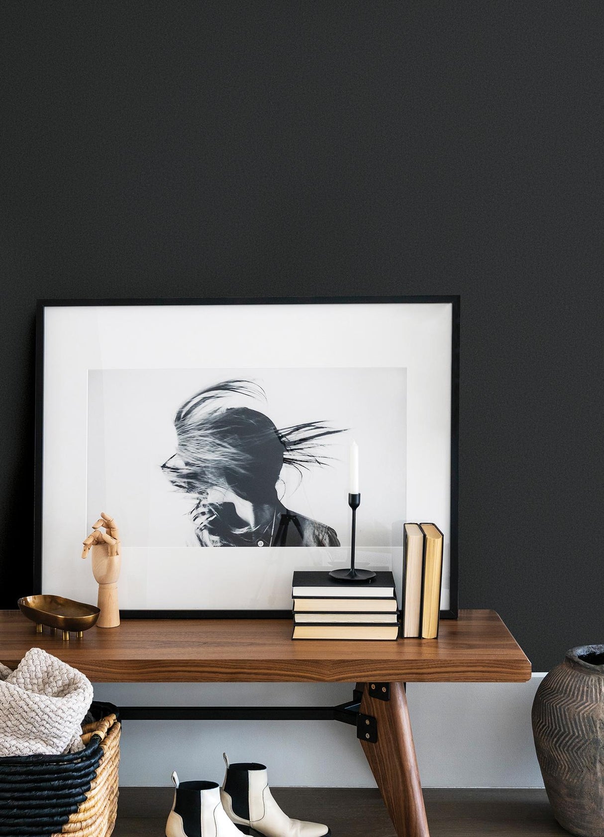 A-Street Prints Jia Li Black Wool Wallpaper