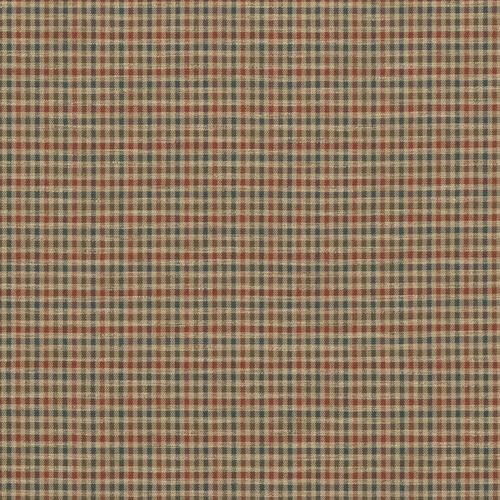 Mulberry BABINGTON CHECK TEAL/SPICE Fabric