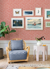 A-Street Prints Happy Novelty Coral Wallpaper