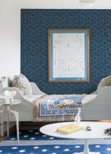A-Street Prints Alorah Navy Wave Wallpaper
