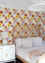A-Street Prints Essie Yellow Painterly Floral Wallpaper