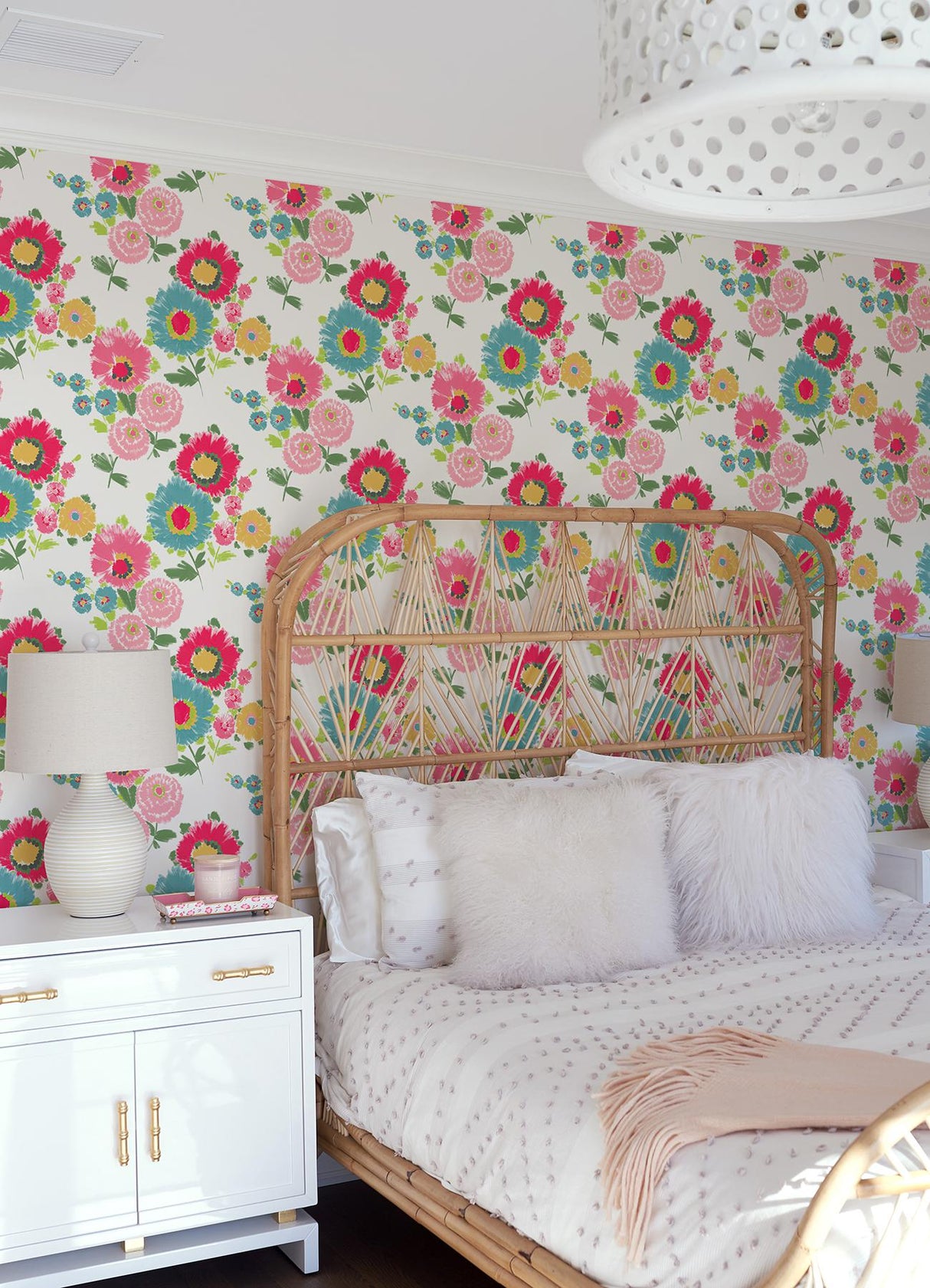 A-Street Prints Essie Pink Painterly Floral Wallpaper