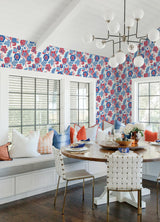 A-Street Prints Jana Red Jacobean Wallpaper