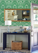 A-Street Prints Marni Green Fruit Damask Wallpaper