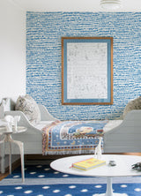 A-Street Prints Runes Sapphire Brushstrokes Wallpaper