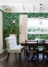 A-Street Prints Barton Green Heron Wallpaper