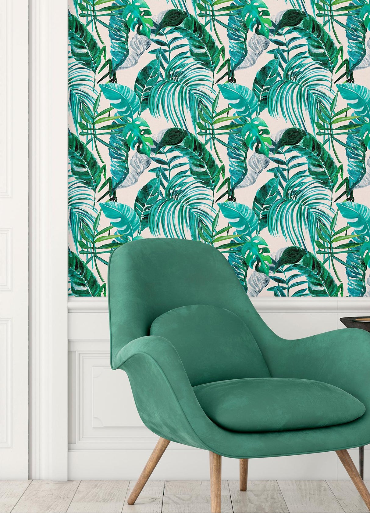 Brewster Home Fashions Ohpopsi Wild Leaves Green Wallpaper