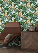 Brewster Home Fashions Ohpopsi Wild Animals Aqua Wallpaper