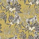 Brewster Home Fashions Ohpopsi Wild Animals Mustard Wallpaper