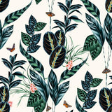 Brewster Home Fashions Ohpopsi Wild Leaves Indigo Wallpaper