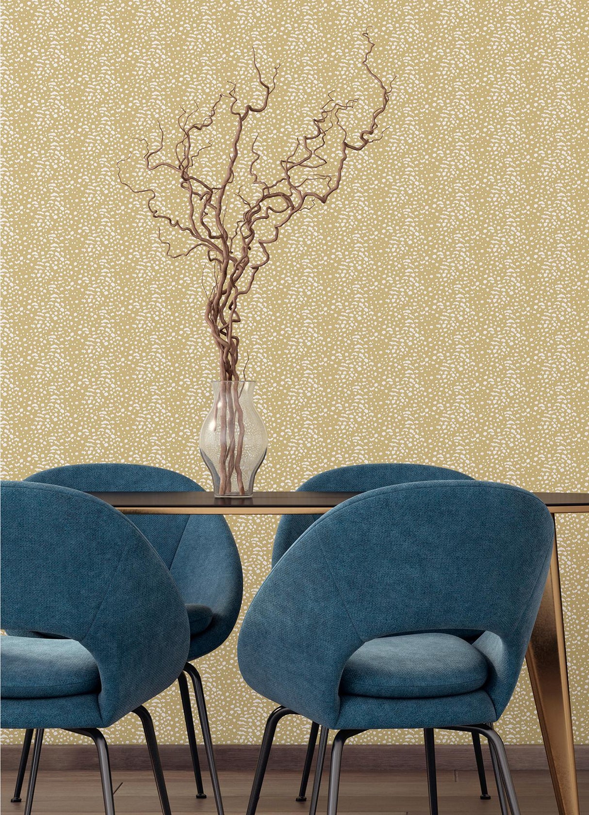 Brewster Home Fashions Ohpopsi Wild Cheetah Print Mustard Wallpaper