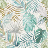 Brewster Home Fashions Ohpopsi Wild Leaves Aqua Wallpaper