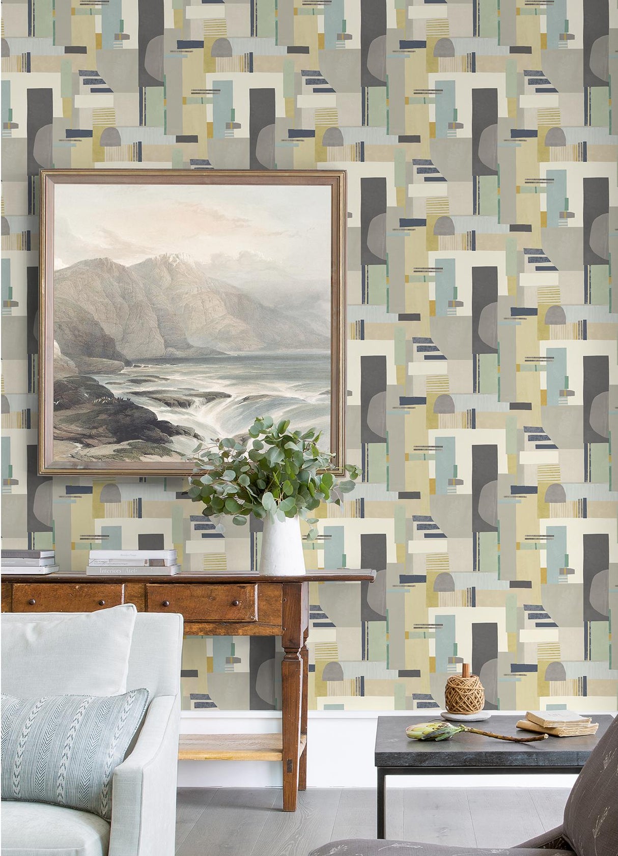 Brewster Home Fashions Ohpopsi Concept Abstract Neutral Wallpaper