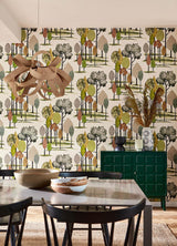 Brewster Home Fashions Ohpopsi Concept Botanical Olive Wallpaper