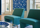 Zoffany Domino Trellis Ink Fabric