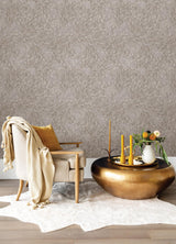 Brewster Home Fashions Advantage Titanium Abstract Light Brown Wallpaper
