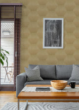 Brewster Home Fashions Advantage Titanium Geometrics Gold Wallpaper