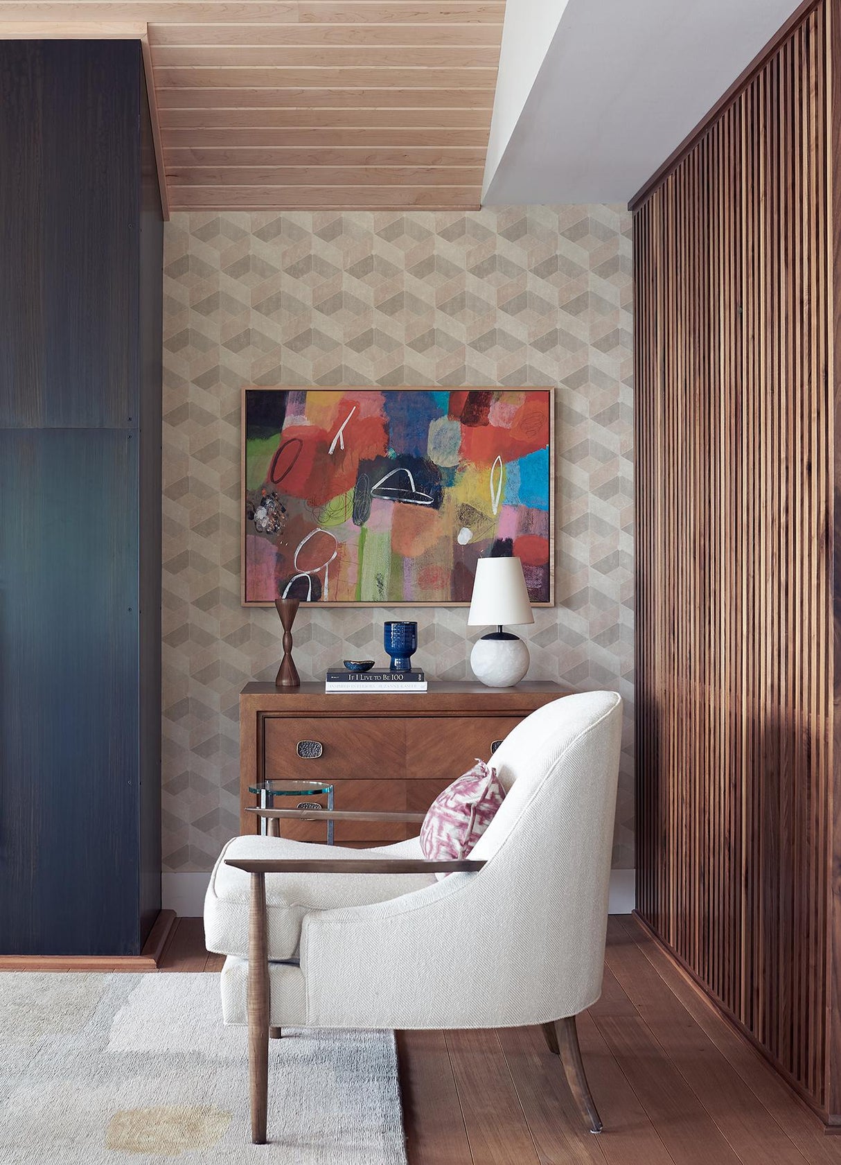 Brewster Home Fashions Advantage Titanium Geometrics Pastel Wallpaper