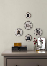 Brewster Home Fashions Advantage Titanium Distressed Textures Cream Wallpaper