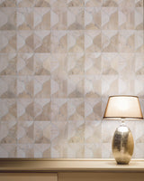 Candice Olson Burlwood Ogee White Wallpaper