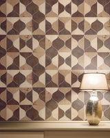 Candice Olson Burlwood Ogee Warm Neutral Wallpaper