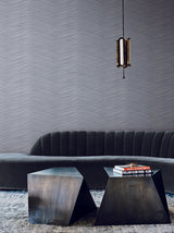 Candice Olson Glistening Chevron Smokey Blue Wallpaper