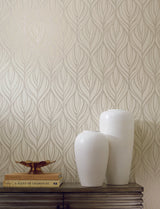 Candice Olson Palma Taupe/Silver Wallpaper
