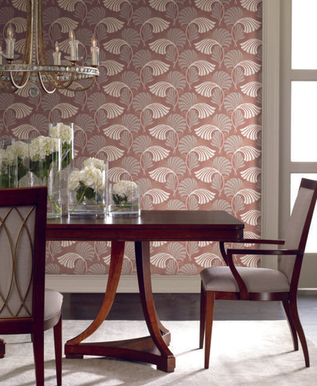 Candice Olson Dancing Leaves Tan Wallpaper