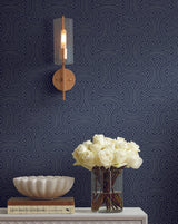 Candice Olson Hourglass Navy Wallpaper