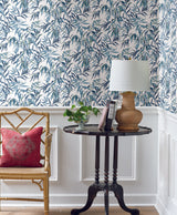 York Willow Grove Sky Blue Wallpaper