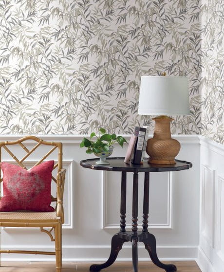 York Willow Grove Sand Beige/Grey Wallpaper