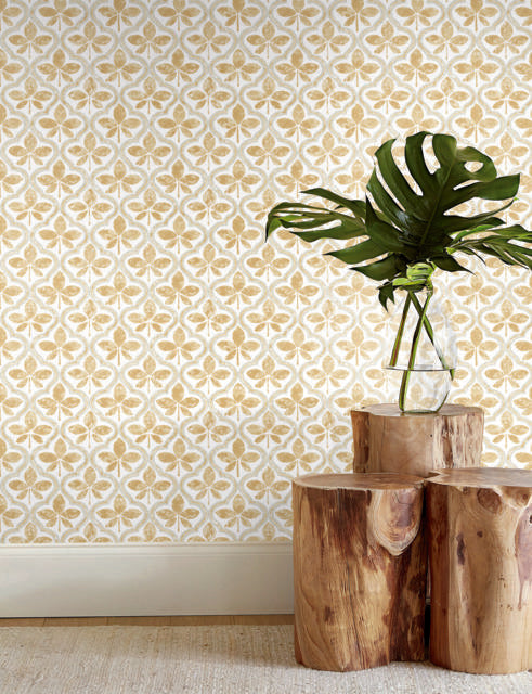 York Sevilla Ochre Yellow Wallpaper