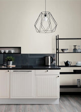 A-Street Prints Inlay Chevron White Wallpaper