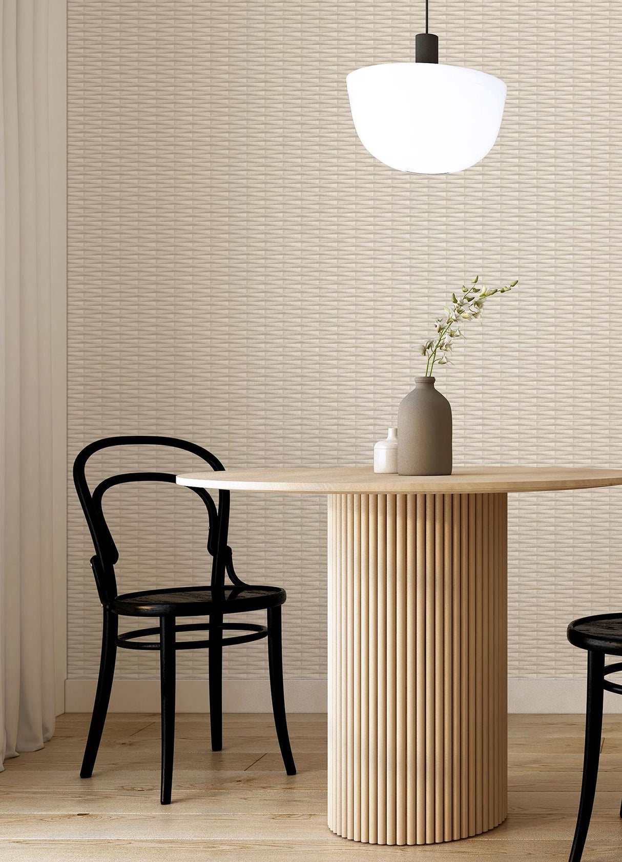 A-Street Prints Gator Beige Geometric Stripe Wallpaper